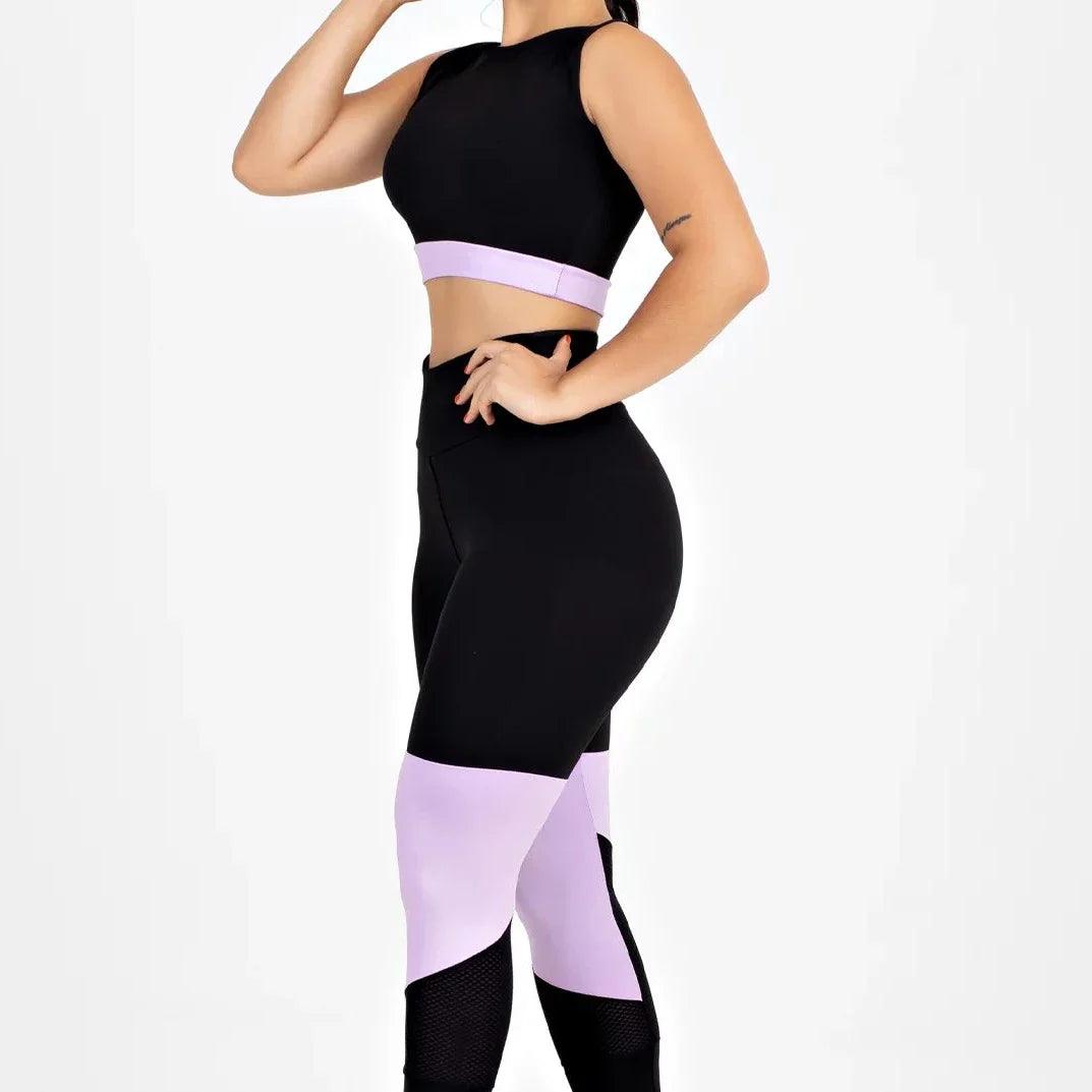 Conjunto Fitness Feminino - Cropped E Calça Legging Max Megan - Ludis Brasil