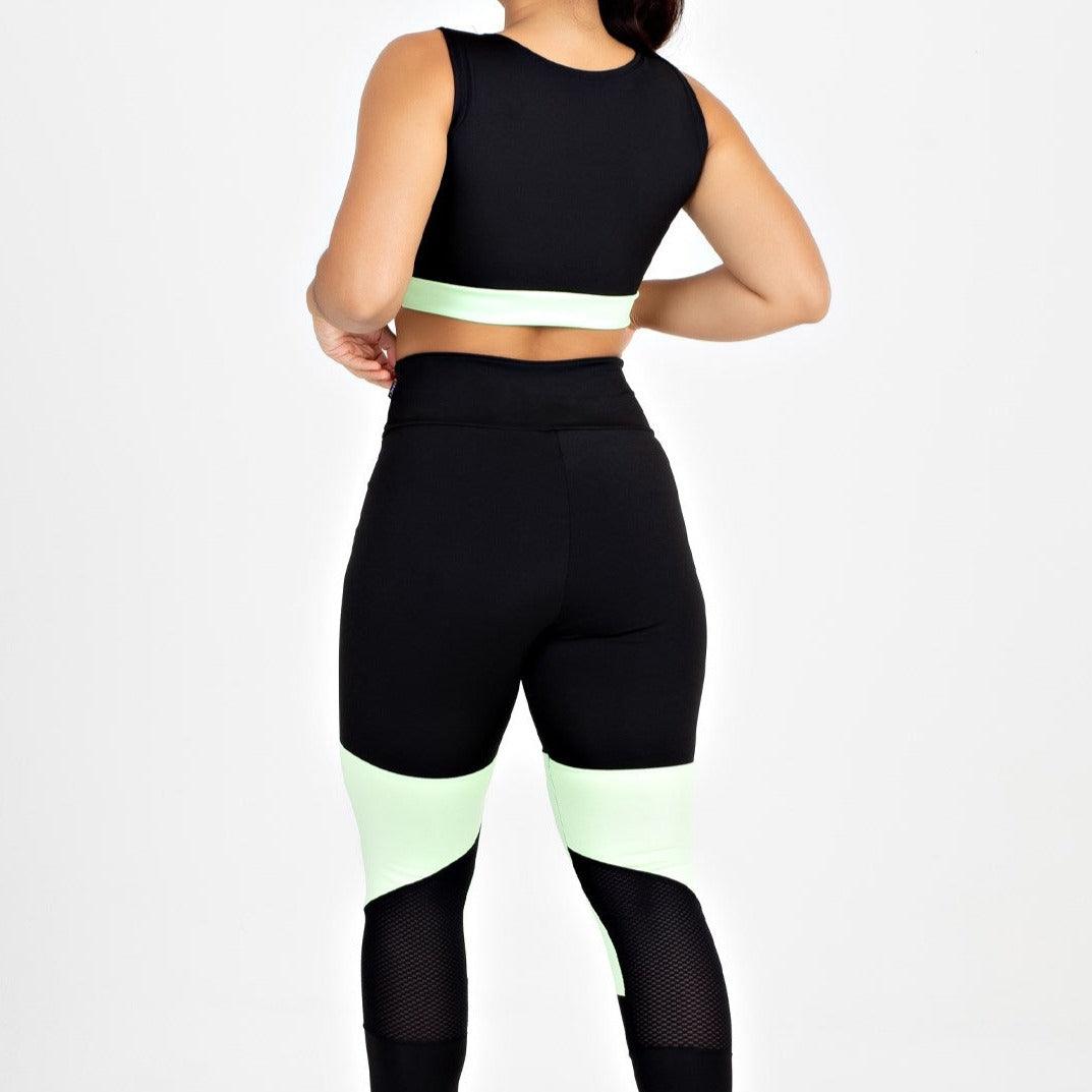 Conjunto Fitness Feminino - Cropped E Calça Legging Max Megan - Ludis Brasil