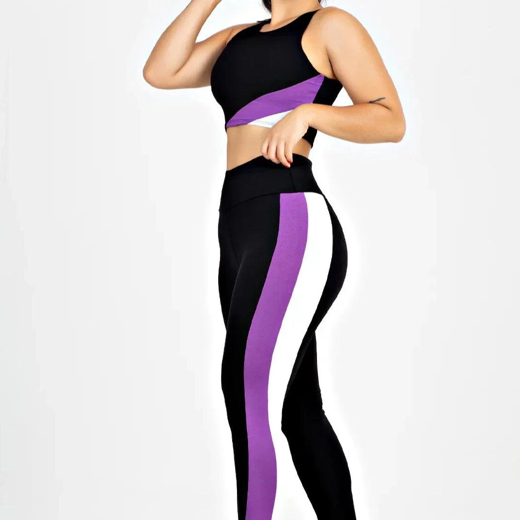 Conjunto Fitness Feminino - Cropped E Calça Legging Raft One - Ludis Brasil