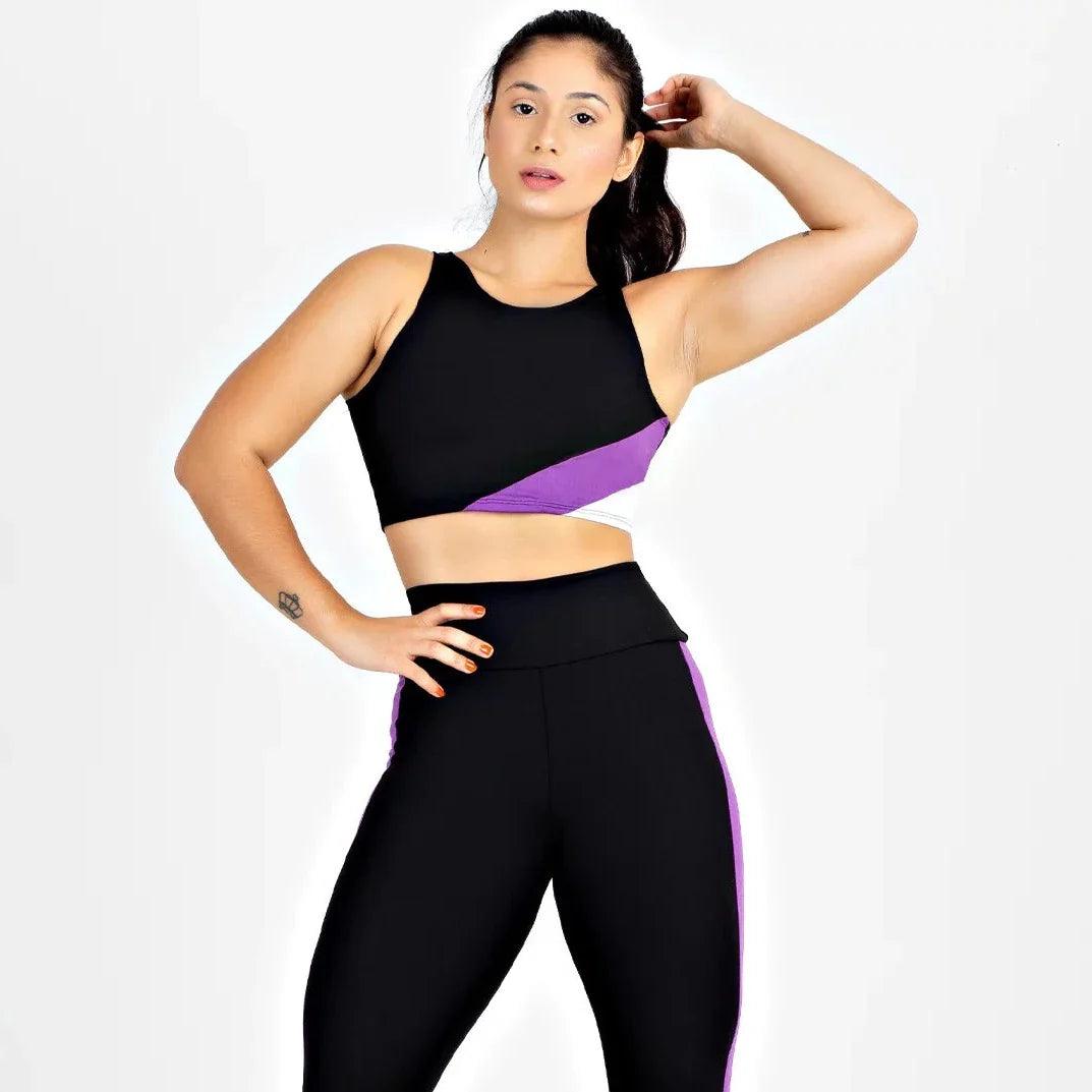 Conjunto Fitness Feminino - Cropped E Calça Legging Raft One - Ludis Brasil