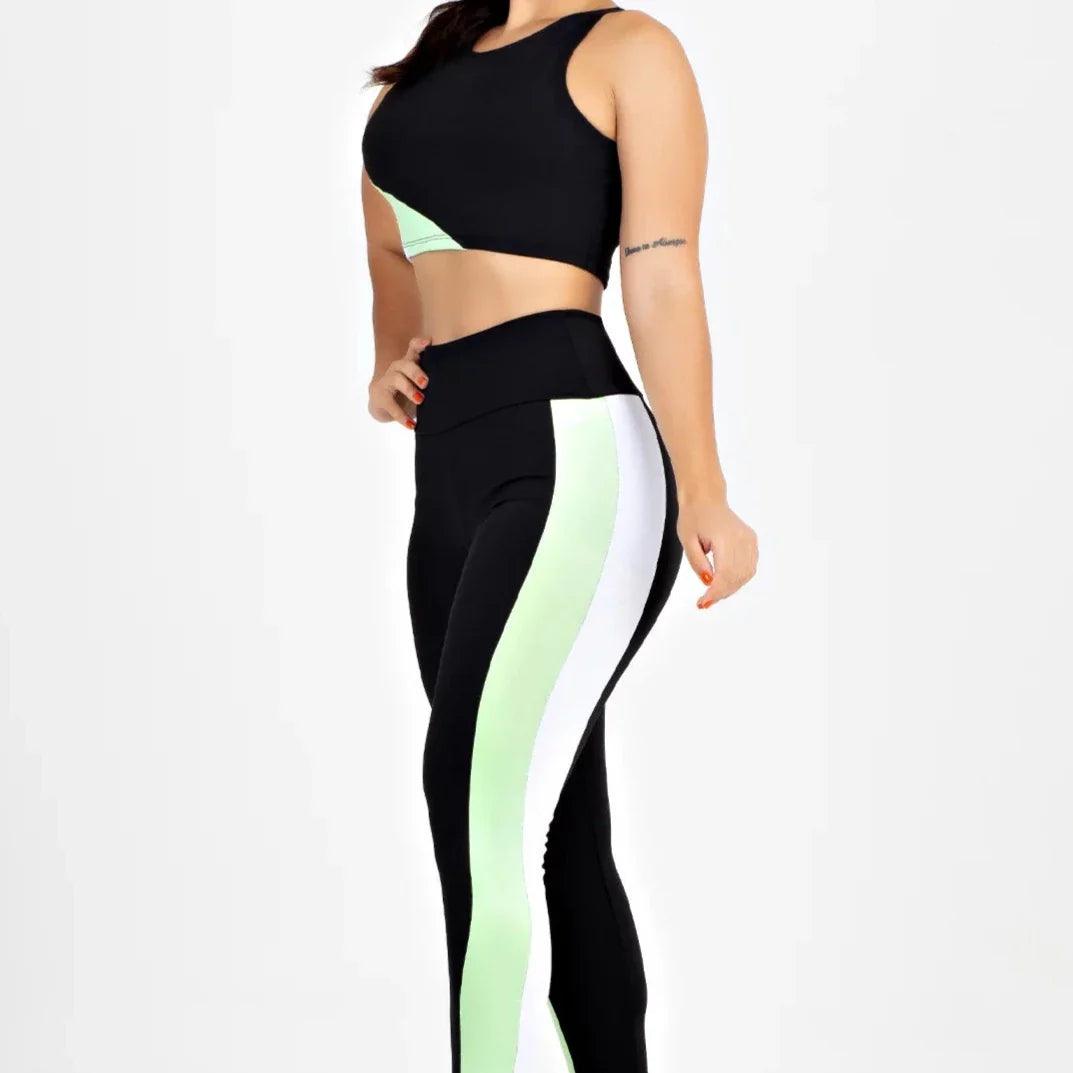 Conjunto Fitness Feminino - Cropped E Calça Legging Raft One - Ludis Brasil