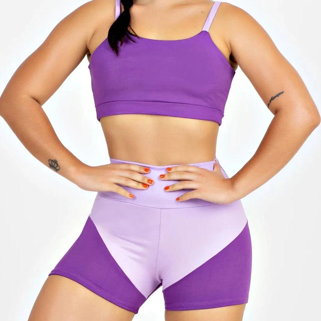 Conjunto Fitness Feminino Summer One - Cropped E Shorts Legging - Ludis Brasil