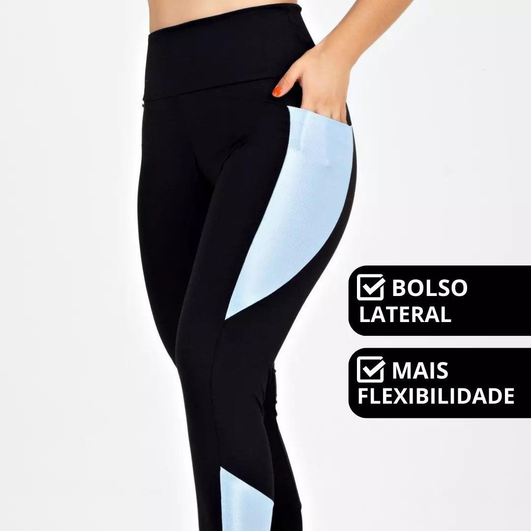 Conjunto Fitness Feminino - Cropped E Calça Legging Com Bolso Megan Z - Ludis Brasil