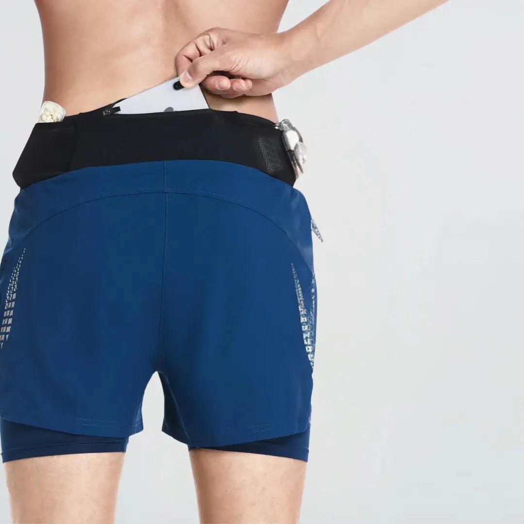 Short Para Corrida Masculino 2 em 1, Camada de Compressão - Ludis Brasil