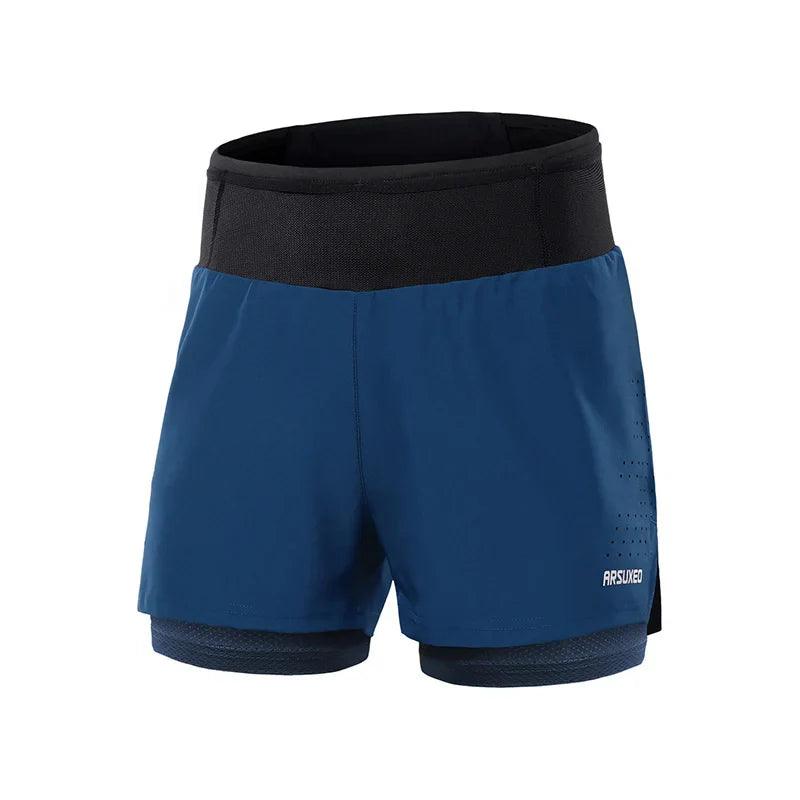 Short Para Corrida Masculino 2 em 1, Camada de Compressão - Ludis Brasil