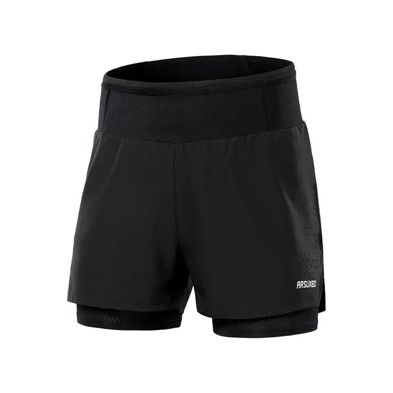 Short Para Corrida Masculino 2 em 1, Camada de Compressão - Ludis Brasil