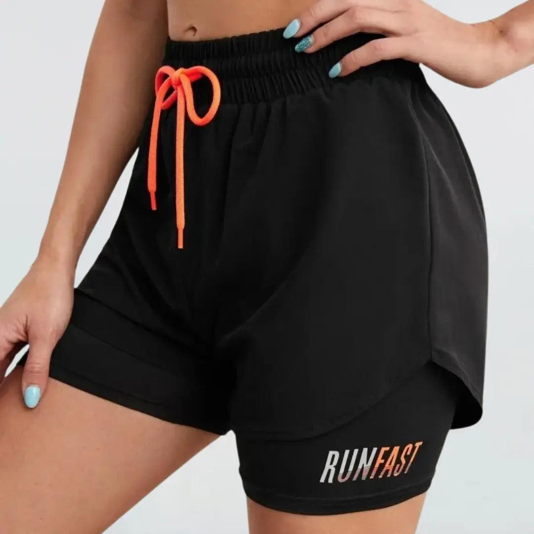 Short para Corrida Feminino 2 em 1 - RunFast - Ludis Brasil